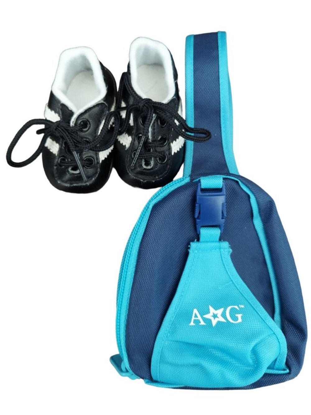 Vintage American Girl Doll Soccer Cleats And Messenger Style Backpack